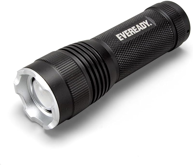 Eveready LED Torch Black Super Bright Water Resistant Camping Outdoors