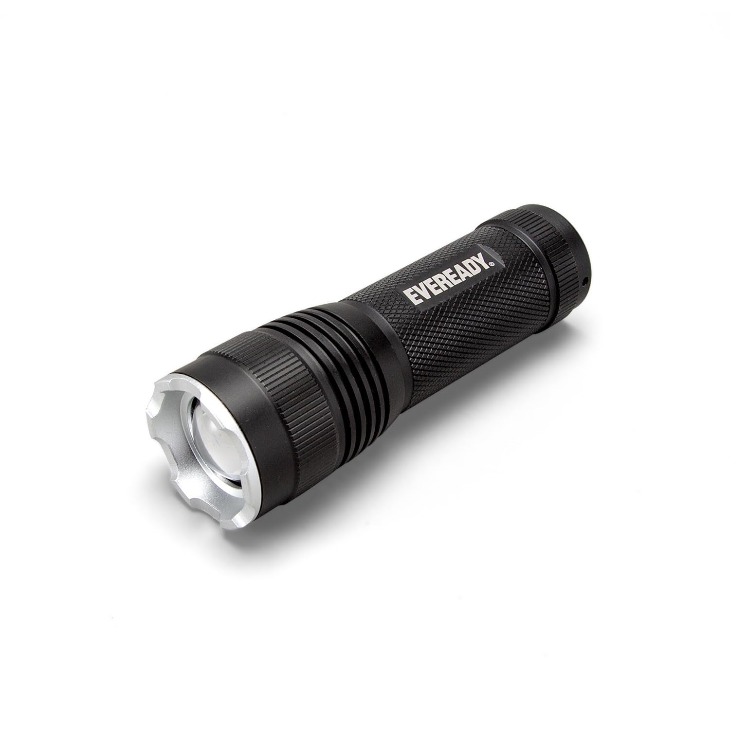 Energizer Eveready LED Torch, Black, Super Bright Flashlight, Water Resistant, Camping Outdoors Emergency Light, Portable, Batteries Included, Adjustable Beam Intensity