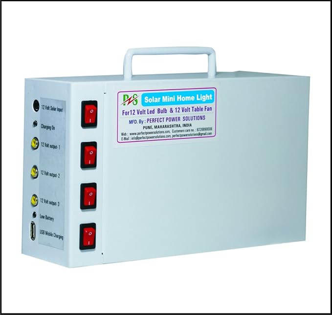 Vicco Solar Home Light Set 12 Volt Fanwhite 10 Watt