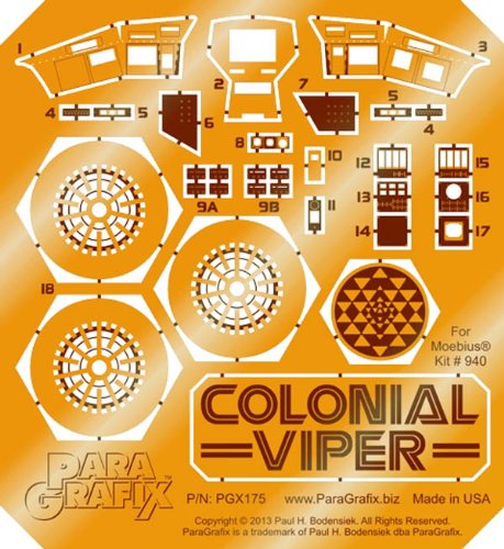 BIBNY 1/32 Paragrafix Moebius TOS Colonial Viper PhotoEtch Set PGX175