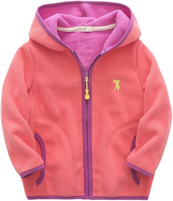 Girls fleece jacket with hood Clearance