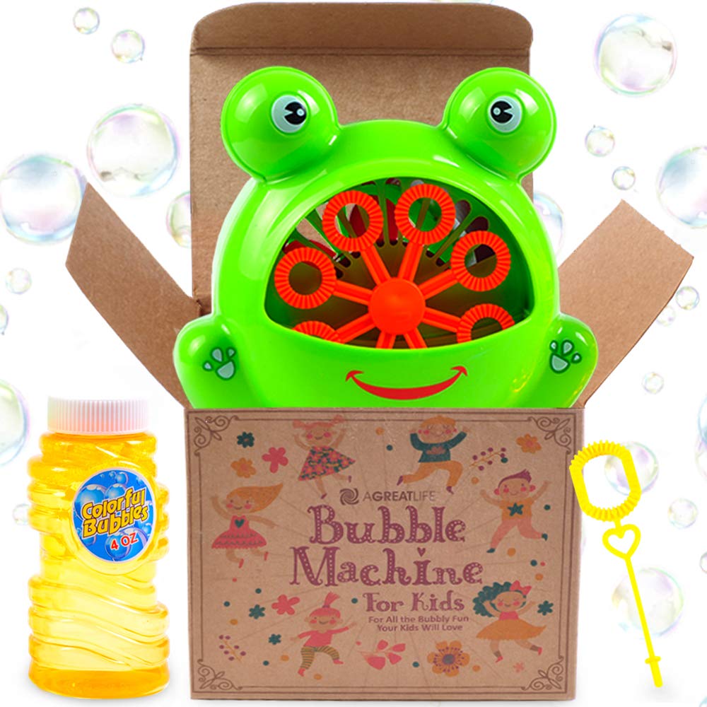 AGREATLIFE Bubble Blowing Machine for Kids Easy to Use & Durable High