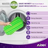 AIDEA 4pk Microfiber Mop Pads for Swiffer WetJet, Reusable Washable 11.6x5.5" view 6