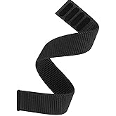 Olytop Hook & Loop Quick Dry Watch Bands for Garmin Instinct/Instinct 2, 22mm Nylon Ultralight Sport Wristband Strap for Garmin Instinct Tactical/Esports/Solar/Tide/2 Surf Smartwatch, Black