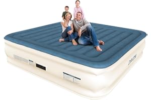 DIVON King Size Air Mattress,18’’High King Air Mattress with Built in Pump,Quick Inflatable Mattress in 3 Mins,Upgraded Blow Up Mattress for Home, Guests & Camping,750lbs