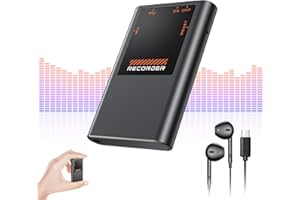 TALLKCODER Voice Activated Recorder with Noise Cancellation, Tap Recording Device for Lectures, Meetings, Intervie, Digital Voice Recorders with Playback and Class
