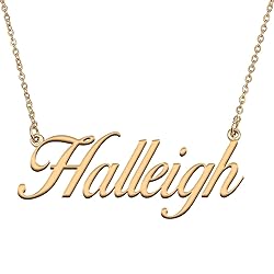 HUAN XUN Customized Custom Simple Any Name Necklace