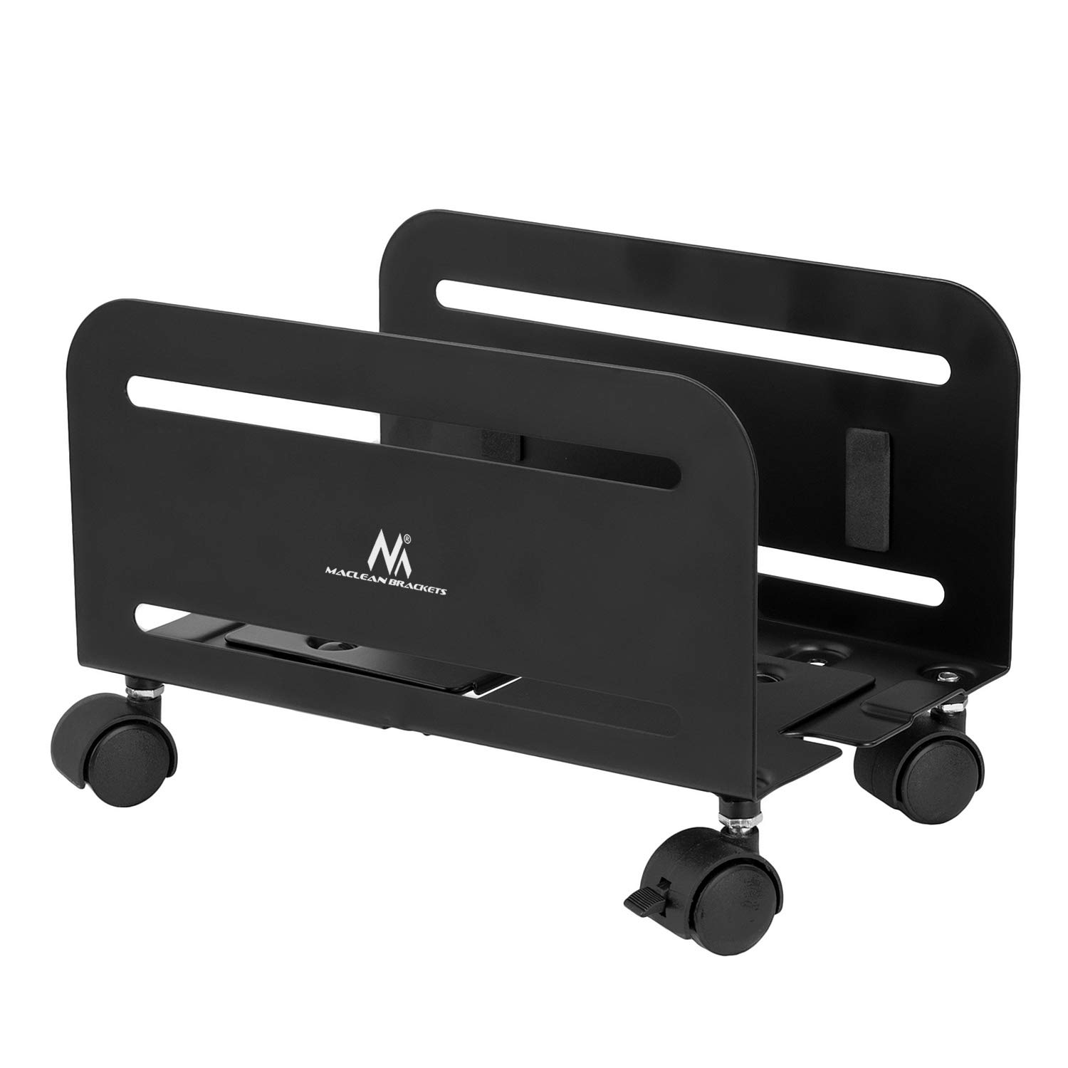 Maclean MC-851 Universal Computer Stand Wheels Mobile CPU Stand Computer Trolley Up To 10kg Trolley PC Desktop