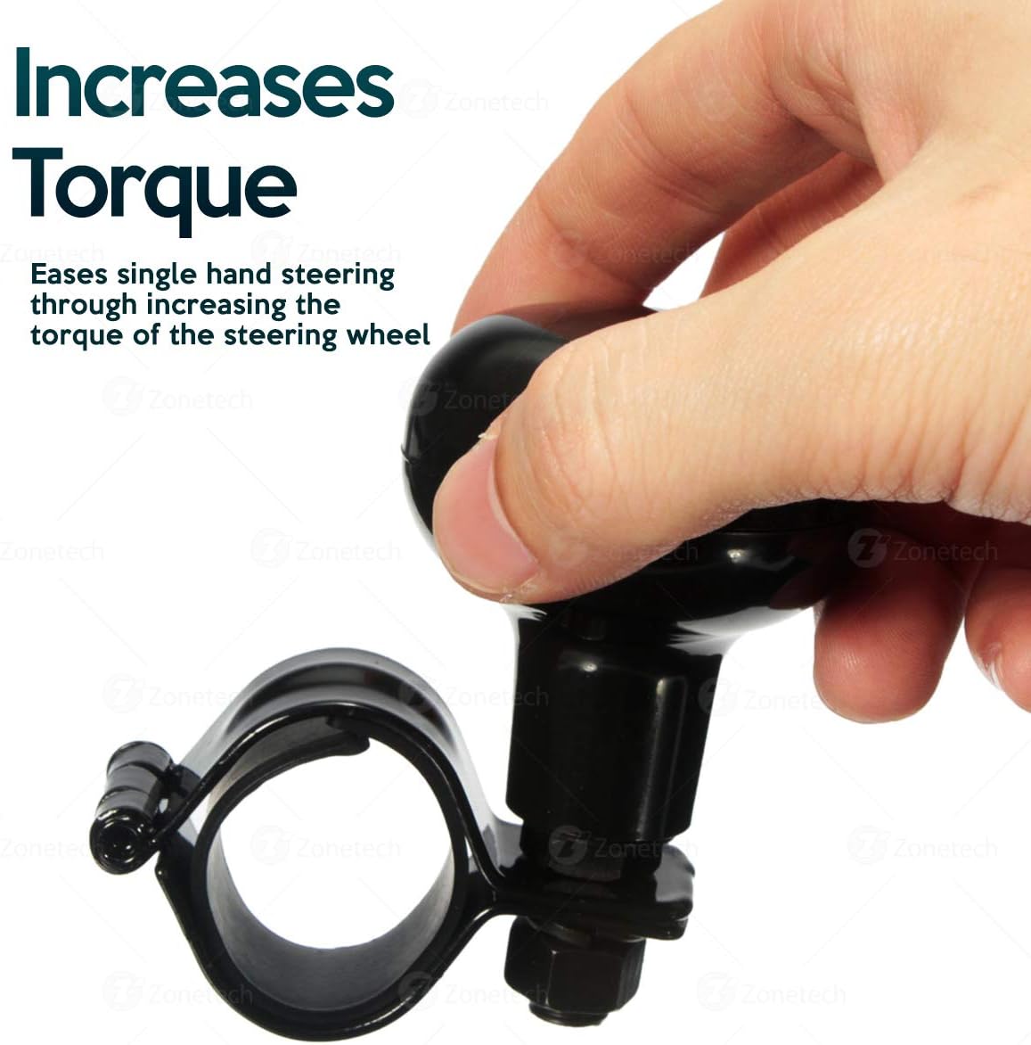 Vehicle Steering Wheel Spinner Knob - Zone Tech Suicide Classic Black Premium Quality Steering Wheel Spinner with Power Handles Universal Fit: Automotive