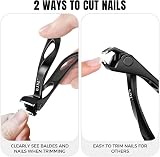 GJNL Toenail Clippers for Thick Nails Angled Head Large Opening 16mm view 7