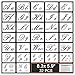 GUVVEAZ Painting Letter Stencils on Wood, 32 PCS Reusable Washable Template with Calligraphy Font Uppercase and Lowercase Alphabet, Numbers and Signs, with Portable Zipper Bags, 8.3