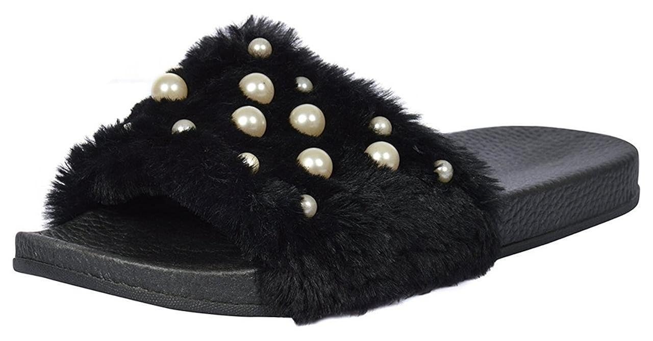 deeanne london women's fur slipper