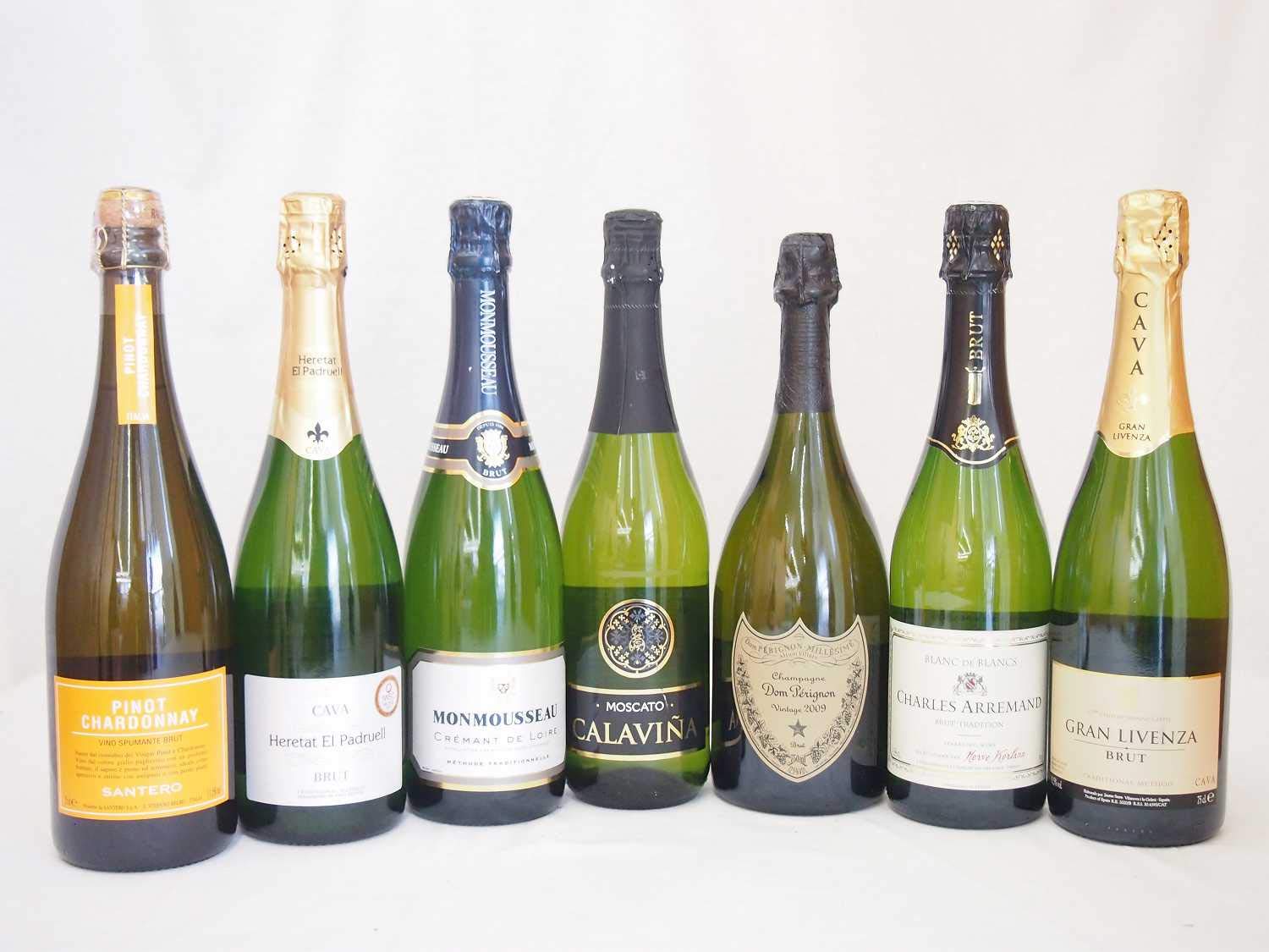 白 ドンペリ飲み比べ7本セット ドンペリニヨン B007pmmr66 甘口1本 正規輸入品750ml 世界の厳選スパークリングワイン 辛口5本 シャンパン 超人気高品質