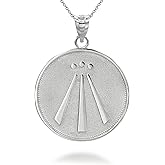 Claddagh Gold Celtic Symbol Awen Three Rays Of Light in Solid Sterling Silver Pendant Necklace and Pendant Only