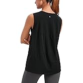 CRZ YOGA Pima Cotton High Neck Tank Basic Workout Sleeveless Tops for Women Soft Casual Athletic Yoga Shirts