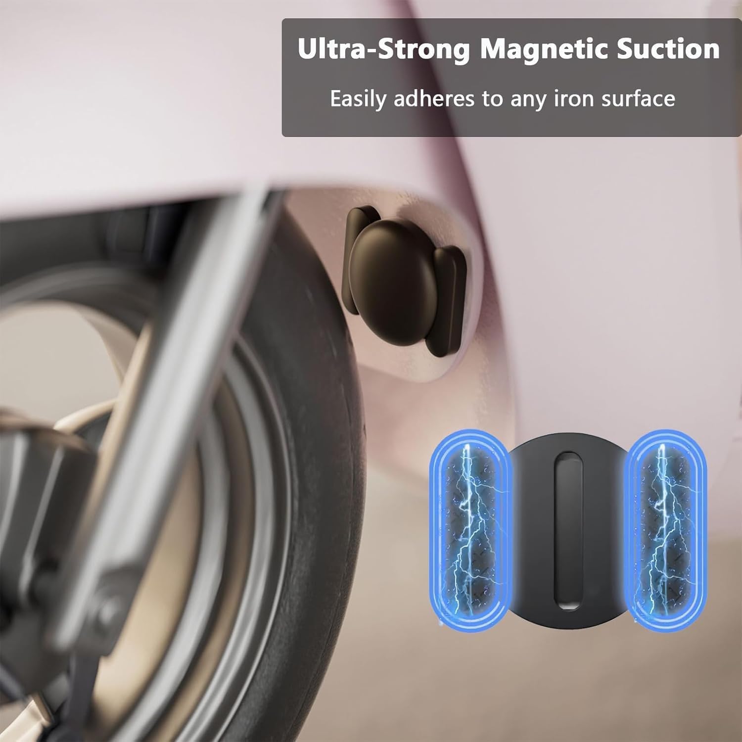 Tracker Device for Vehicles,Mini Hidden Car Tracker with Magnetic Case,GPS Tracker for Vehicles Work with Apple Find My(iOS Only),No Monthly Fee Real Time GPS Car Tracker (Black,2PCS)