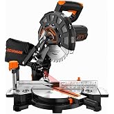 DOVAMAN 1700W Compound Miter Saw, 8-1/4" Corded Miter Saw With Laser Guide | 4900RPM, Single Bevel 0-45&deg; Bevel &amp; Miter Cuts, Max Cut 4-1/2 x 2-3/8 in for Woodworking DIY Projects