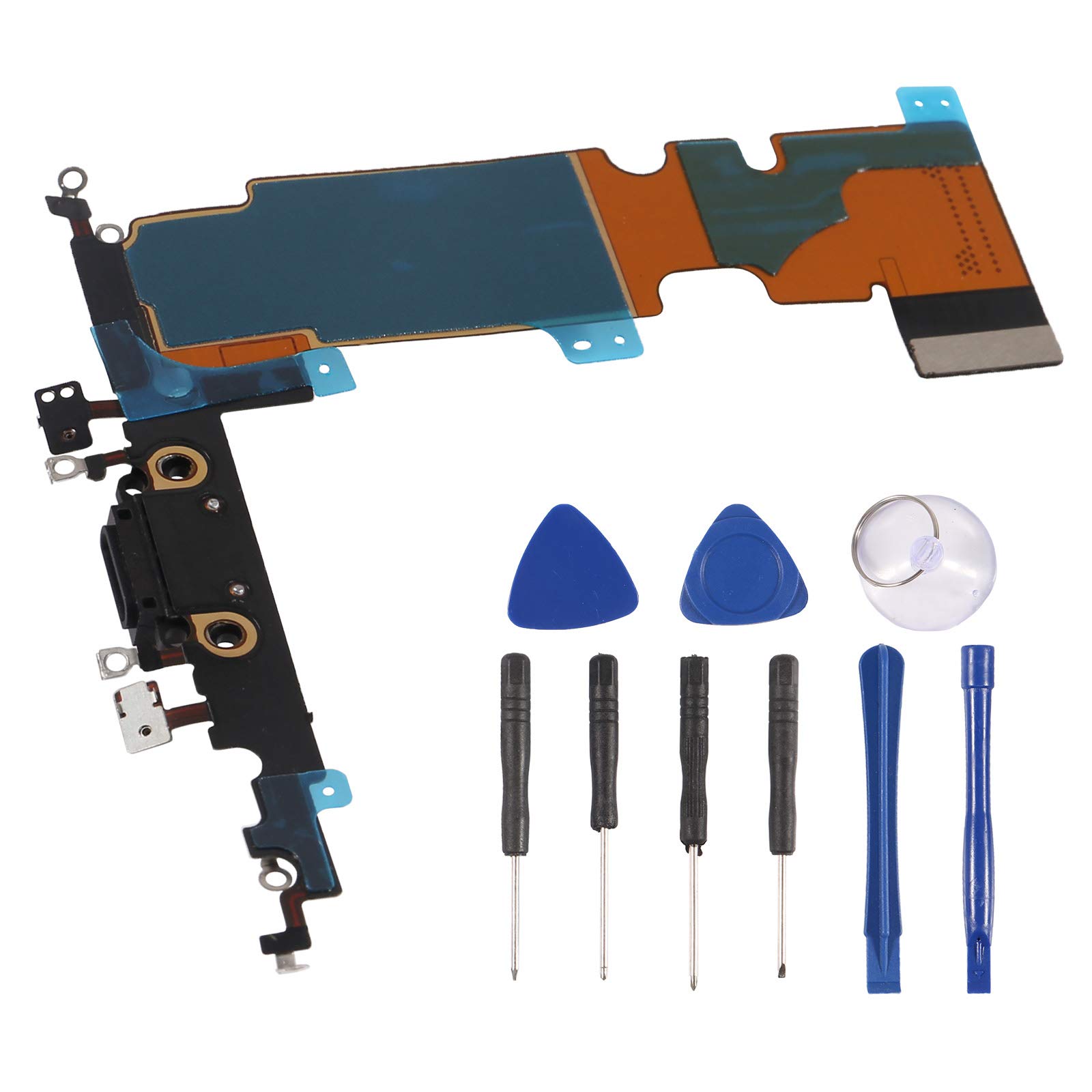 ALMOCN Dock Connector for iPhone Series, Replacement Charging Port Charger Dock Socket with Removal Repair Opening Tool Kits (for iPhone 8P)