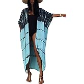 CHERRY CAT Women Beachwear Long Beach Coverups Kaftan Casual Caftan Dress