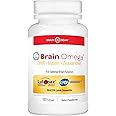 Brain Bean Brain Omega with Lutein & Zeaxanthin, Supports Heart and Eye Health, | Omega 3 Plus Lutein and Zeaxanthin Supplements 460 mg DHA 90 mg EPA Lutein and Zeaxanthin | 180 Softgels, 90 Servings