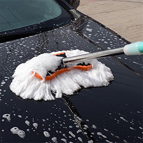 GCARTOUR Car Cleaning Mop Soft Milk Silk Wiping Wet Mop Car Wash Brush Duster Cleaning Toolï¼ˆNo Handleï¼‰
