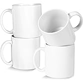 BYCNZB 22oz white Super Large Ceramic Coffee Mugs Large Handles Set of 4