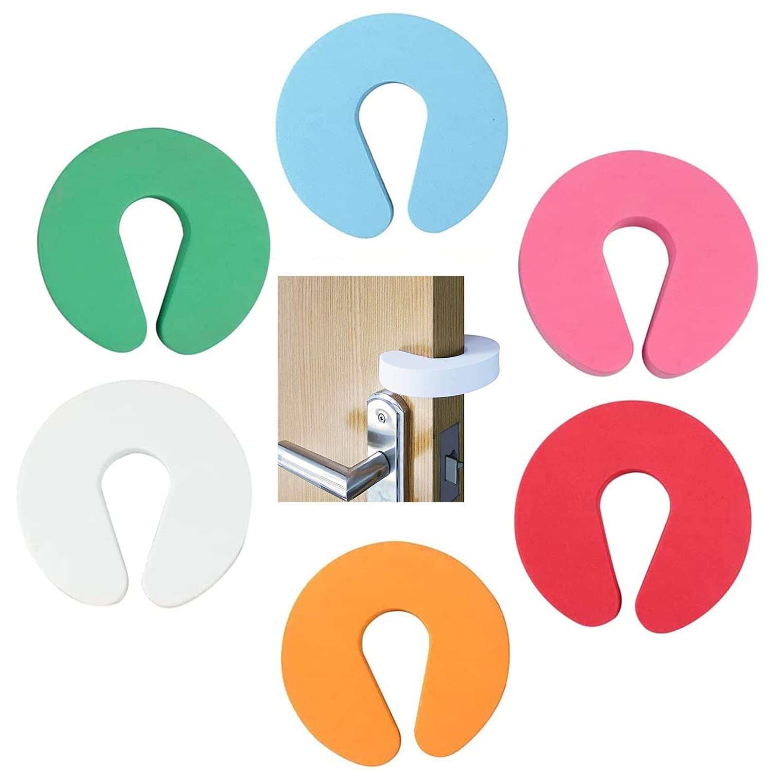 Door Finger Guards, Finger Pinch Guard, Safety Door Guard, Door Finger Guards Foam Child Door Stopper Kids Finger Pinch Guard Door Guard Finger Protector Stoppers for Baby Safety - 6 PCS