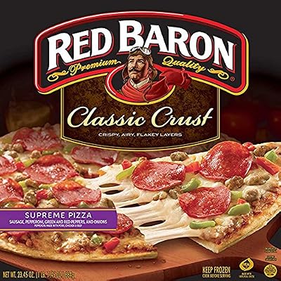 Red Baron Supreme Classic Crust Pizza, 23.45 Ounce -- 16 per case.