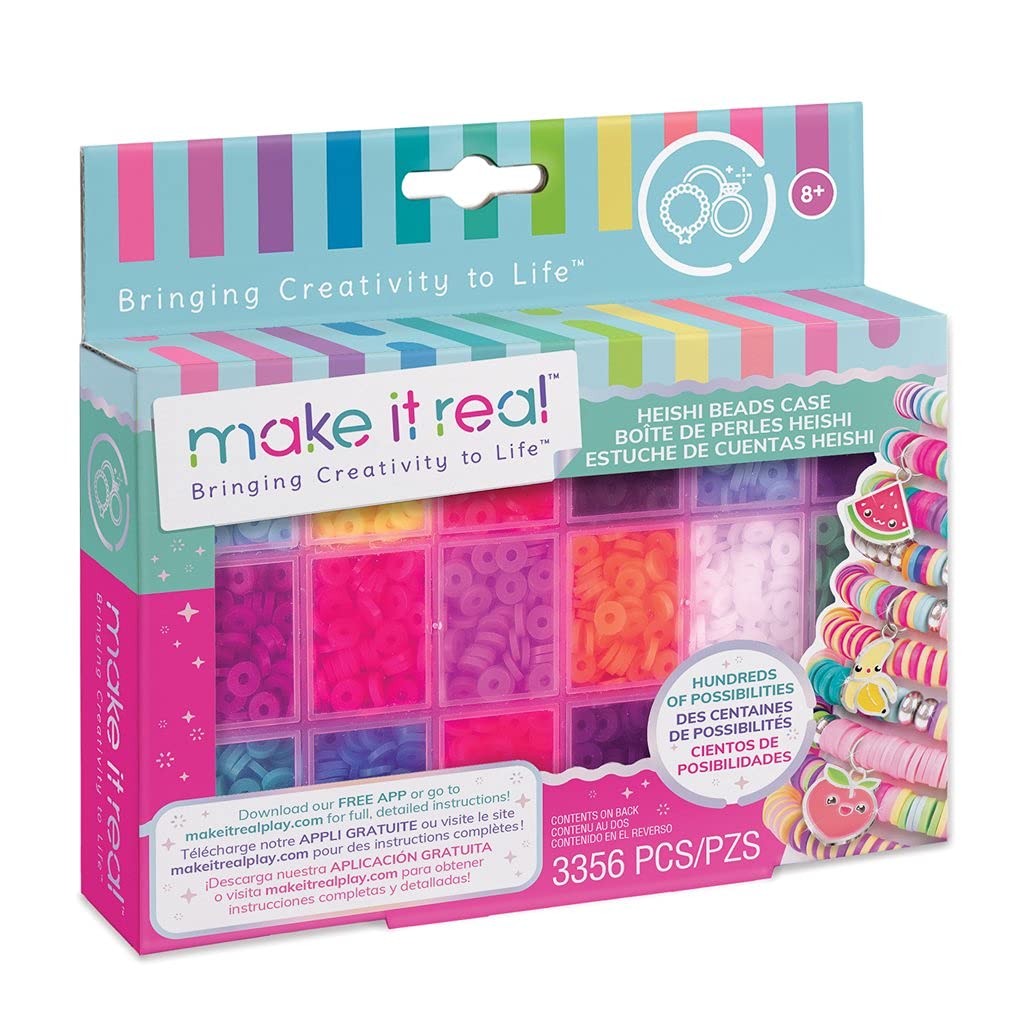 Make It Real Heishi Beads with Storage Case Arts and Crafts Set