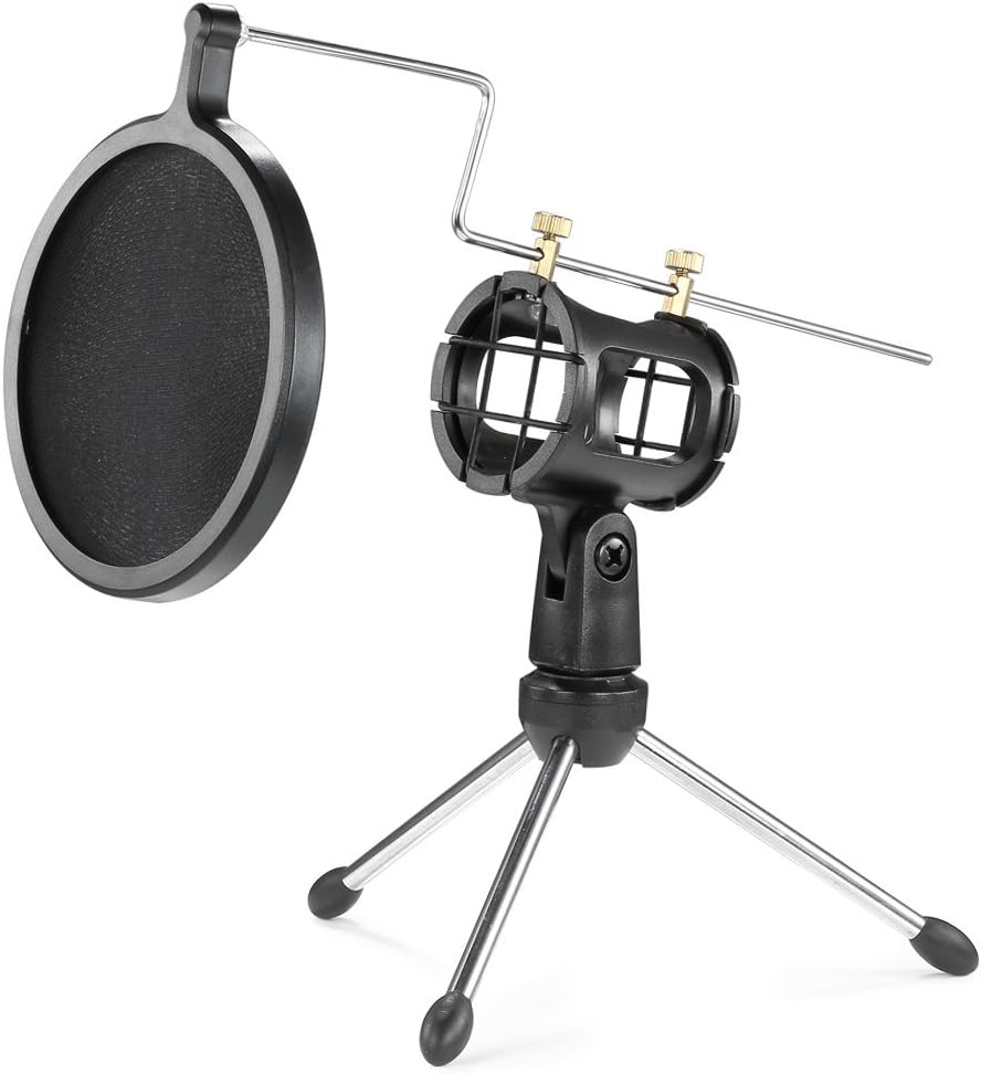 Neewer Plegable Trípode Sobremesa de Micrófono con Soporte de Micrófono