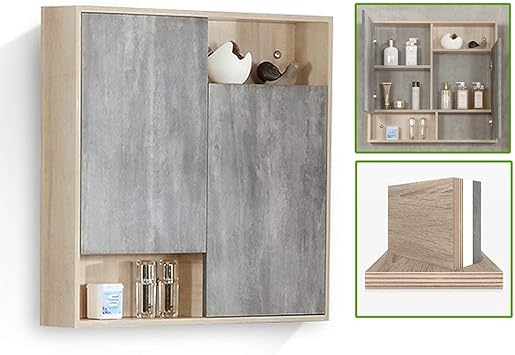 Wandschrank Medizinschrank Badezimmerschrank Balkon Schrank Wohnzimmer Dekoration Schrank Amazon De