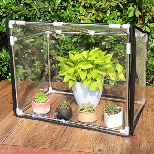 Amazon Com Outdoor Mini Greenhouse Terrace Garden Plant Growth Greenhouse Transparent Tarpaulin Rainproof And Cold Proof Small Thermal Insulation Flower House Stainless Steel Flower Stand Hot House Home Kitchen