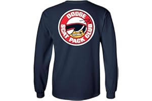 LUCKY RIDE DODGE SCAT PACK CLUB LONG SLEEVE T-SHIRT FRONT & BACK