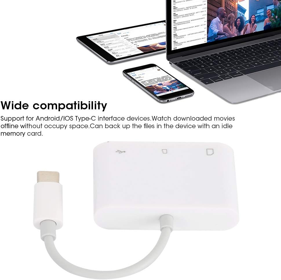PUSOKEI Usb‑C To Sd/Tf Card Camera Reader Adapter With Universal Compatibility - Image 3