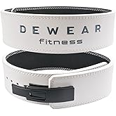 Genuine Leather Weight Lifting Belt with Lever Buckle, 10mm Thick 4" Leather Lumbar Back Support, Gym Belts Ideal for Training, Weightlifting, Bodybuilding, Squats and Deadlifts