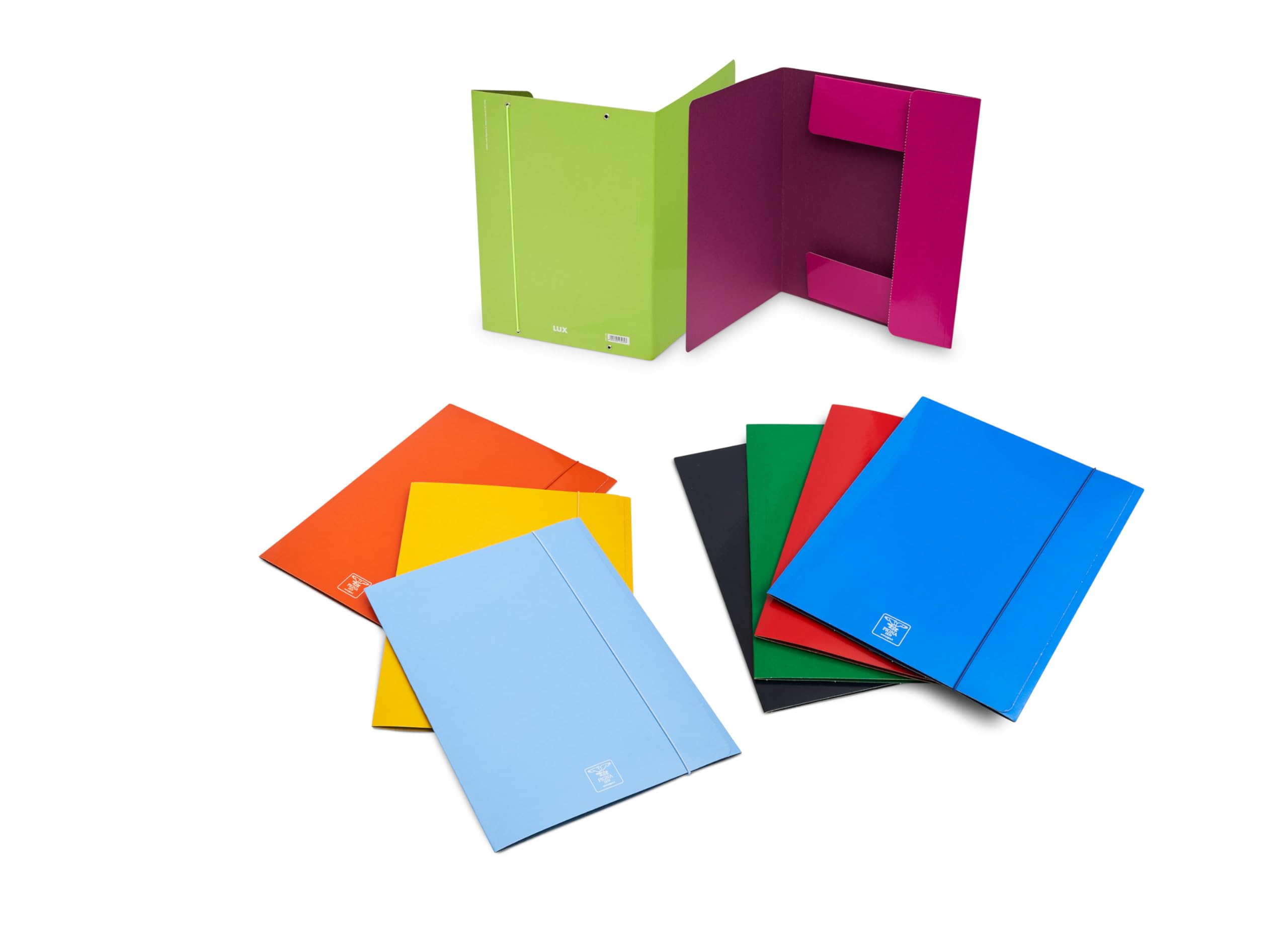 Pigna Folder 3 Flaps with Elastic Lux, Pack of 10