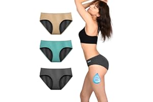 TIICHOO Period Underwear for Women Heavy Flow Soft Absorbent Period Panties Incontinence Leakproof Underwear