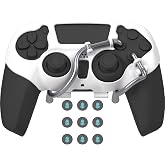 EXknight Leverback V2 Paddles Attachment, Back Buttons Adapter for PS5 Controller | Fit with Thumb Grips (White)