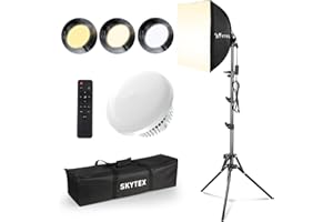 Skytex Softbox Lighting Kit(1-2Pack),16x16in Soft Box|Upgrade 135W 2700-6400K 100V-240V E27 LEDBulb Continuous Photography Lighting,Photo Studio Light Equipment for Camera Shooting Video Recording