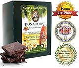 Chocolate Flavored Kona Coffee Blend, Soft Coffee Pods for Senseo and All Soft Pod Coffee Brewers, 18 Pods, Reusable Adapter for K-cup Brewing, Aloha Island Coffee