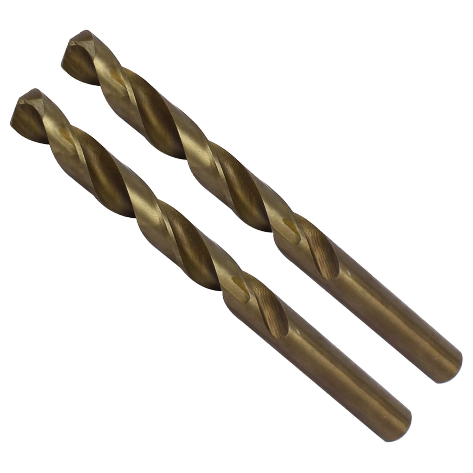 CoCud High Speed Steel Cobalt Twist Drill Bits, 10.7mm Diameter 140mm Length, Straight Twist Jobber Drill Bit - (Applications: for Metal Woodwork Plastic Aluminum), 2Pieces