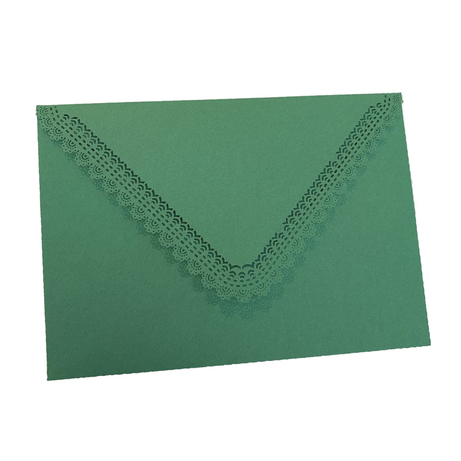 10pcs Coloured Gift Card Envelopes with Triangle Hollow Flower Edge Vintage Carved Textured Greeting Card Envelope Retro Handmade Invitation Triangle Self Seal Wallet for Wedding Birthday Mother Day