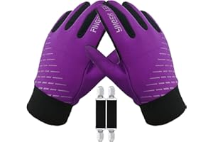 Amrta Winter Gloves for Kids Waterproof Thermal Boys Girls Cold Weather Warm Sport Touchscreen Soft Mittens, Children Anti Slip Glove for Bike Snow Ski Running Football Cycling