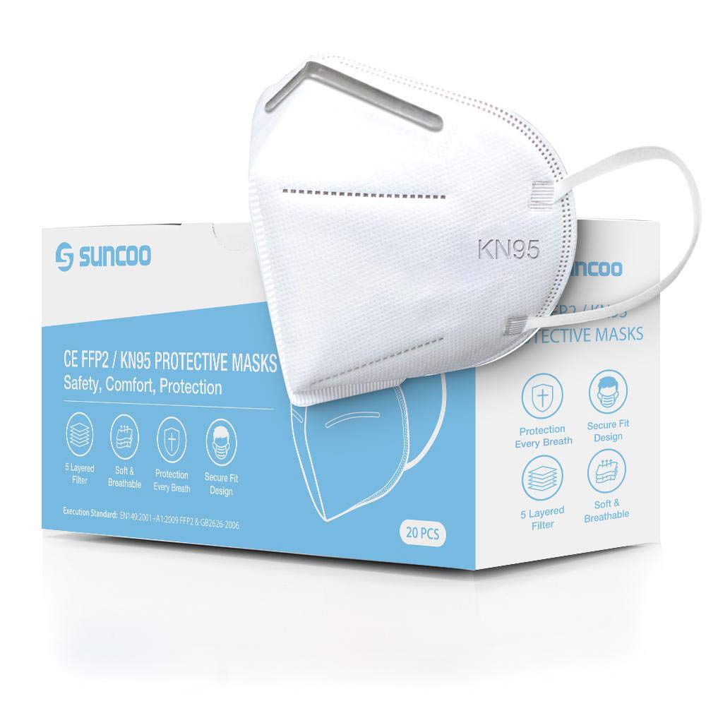 SUNCOO Protective KN95 Mask - 20 Pack: Industrial & Scientific