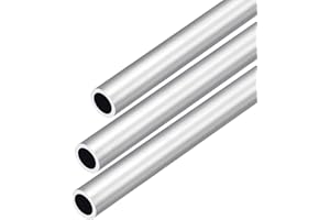 DMiotech 3Pack (12mm OD x 9mm ID) 6063 Aluminum Round Tube 250mm Length Industry Metal Tubing for Machinery Frame Construction DIY Projects