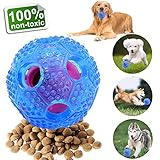 NEWBEA Interactive IQ Treat Boredom Ball Dog Toys Food Dispensing Toys for Small/Medium/Large Dogs Puzzle Puppy Pals Tough Durable Chew Ball Nontoxic Rubber and Bouncy Dog Ball Cleans Teeth For Puppy