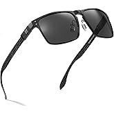 DUCO Sunglasses men Polarized Retro Square Sunglasses for men UV Protection Sports Sun Glasses for Golfing Running 8208