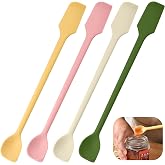 4 Pcs Mini Silicone Spatulas, Jar Spatula Silicone Small Spatulas