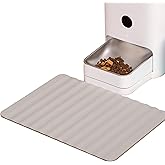 Li&Zhao Dog Food Mat - Wave Cat Food Mat Pet Food Mat Dog Bowl Mat Waterproof Pet Mats for Food and Water for Floors Waterproof(Gray)