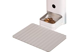 LI & ZHAO Li&Zhao Dog Food Mat - Wave Cat Food Mat Pet Food Mat Dog Bowl Mat Waterproof Pet Mats for Food and Water for Floors Waterproof(Gray)